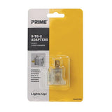 Prime PBADP320 Light-Up 3-2 Prong Outlet Adapter, Clear