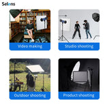 Selens 60x75cm 24x30 inches Softlight White Transparent Cloth for For Studio Diffuser Lighting Stainless Flag Panel Frame