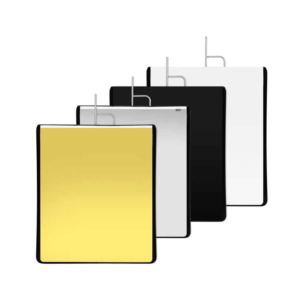 Selens 24x30in/60x75cm 4 Colors Cloth Reflector Cloth with Soft White, Black, Silver, Gold Cover Cloth Diffuser for Metal Flag Panel Photo Studio Video Shooting Portrait Photography Filming