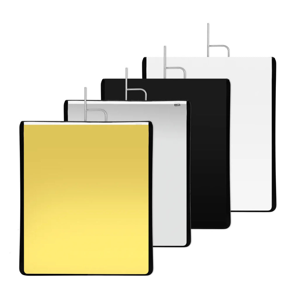 Selens 30x35in/75x90cm 4 Colors Cloth Reflector Cloth with Soft White, Black, Silver, Gold Cover Cloth Diffuser for Metal Flag Panel Photo Studio Photography Video Shooting Portrait Photography Filming