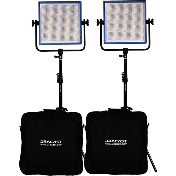 Dracast LED1000 Pro Bi-Color 2-Light Kit - Gold Mount Battery